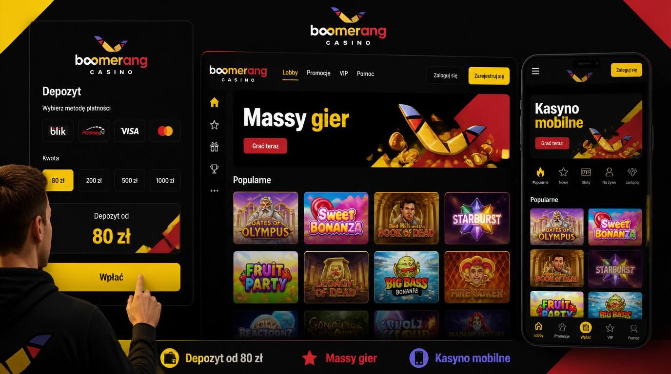 interfejs depozytu i duza liczba gier w kasynie Boomerang 